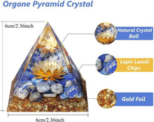 Lapislazuli Stein Orgonit Pyramide Kristalle Lotus Positive