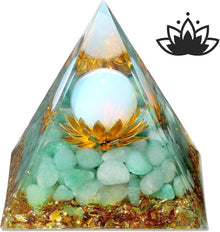 Kristall Pyramide Grün Aventurin Edelsteine Orgonit Lotus Positive