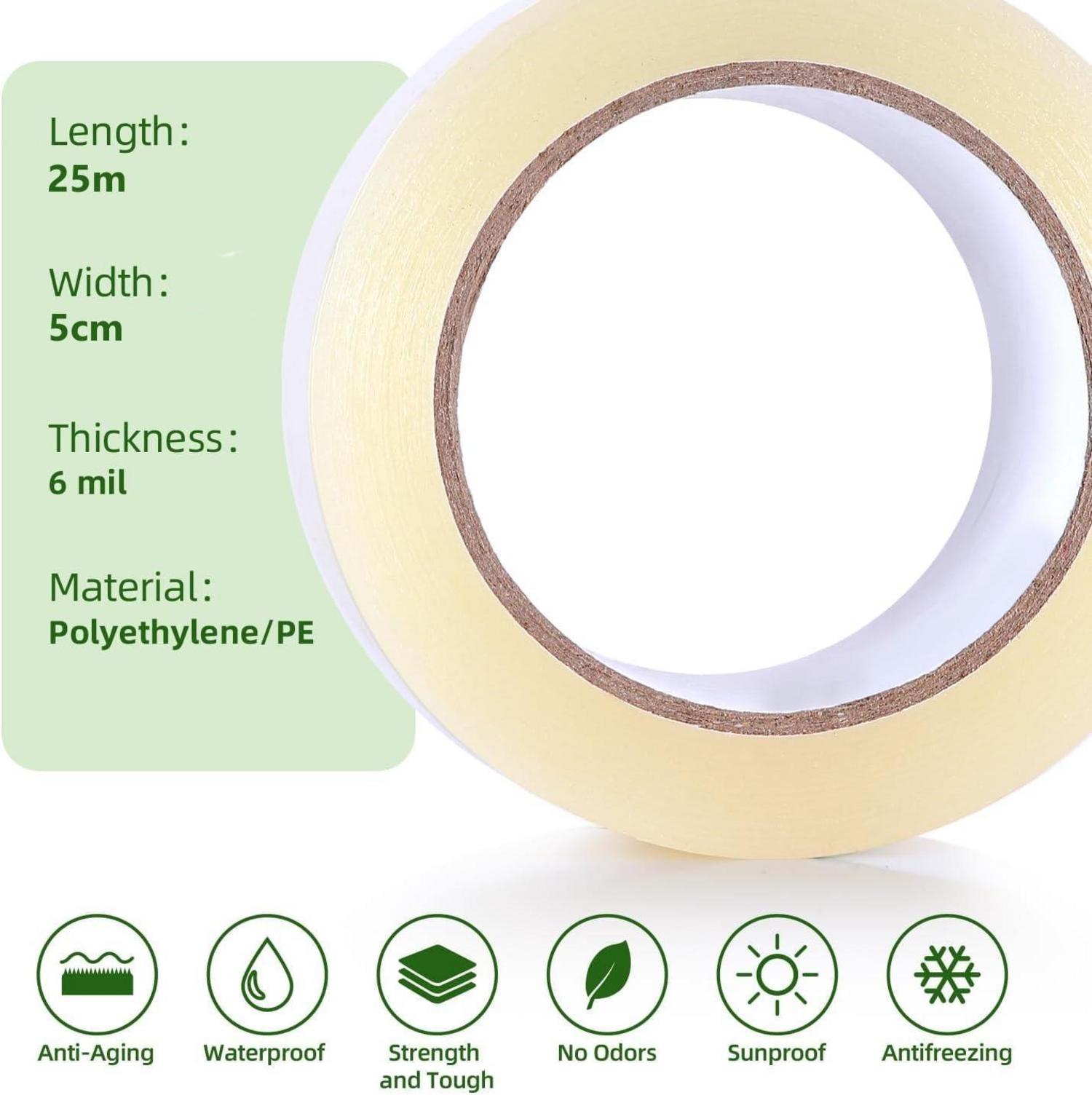 Folienklebeband 5cm x 25m Transparent Stark PE Reparatur für