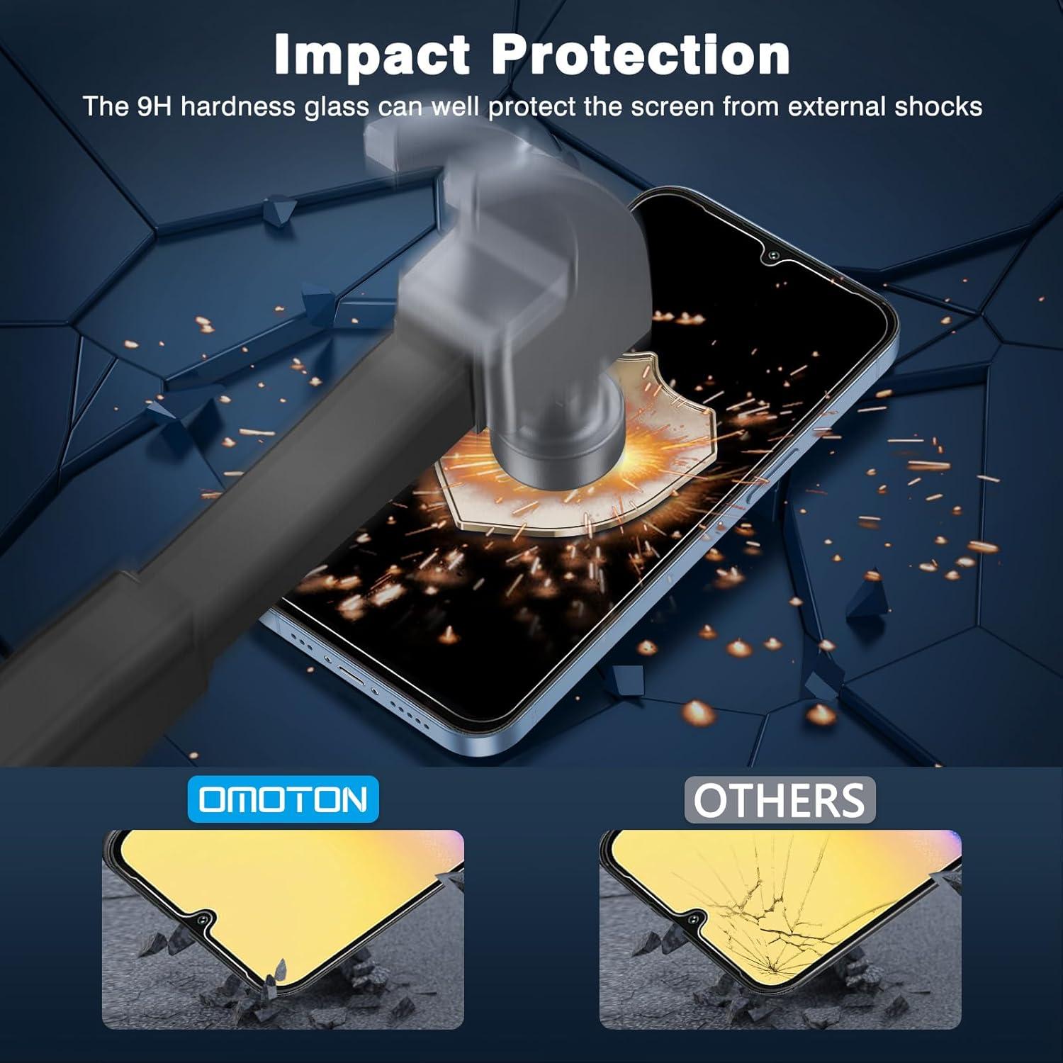 Panzer Schutz Glas für Samsung Galaxy A15 5G/4G, Set mit 3