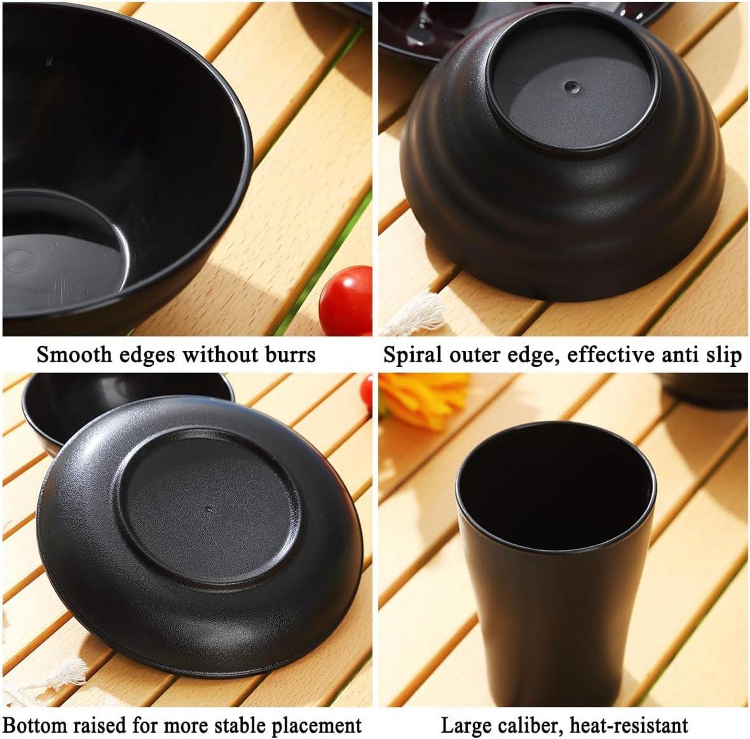 Camping Besteck Set Teller Tasse Schalen Edelstahlbesteck Tasche