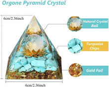 XIANNVXI Kristalle Grün Türkis Pyramide Orgonit Lotus