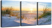 Bilder Sonnenuntergang Strand Leinwandbild Modern 3 Stücke