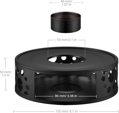 Teewärmer Edelstahl Teekanne Kaffeewärmer Teelichthalter