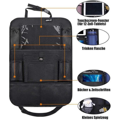 Ezilif Rückenlehnenschutz Auto Kinder Organizer 12 Zoll Tasche iPad/Tablet