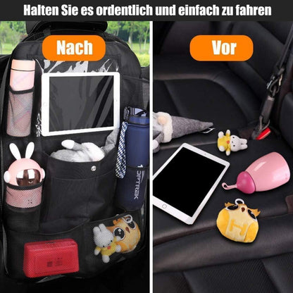 Ezilif Rückenlehnenschutz Auto Kinder Organizer 12 Zoll Tasche iPad/Tablet