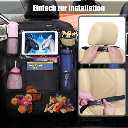 Ezilif Rückenlehnenschutz Auto Kinder Organizer 12 Zoll Tasche iPad/Tablet