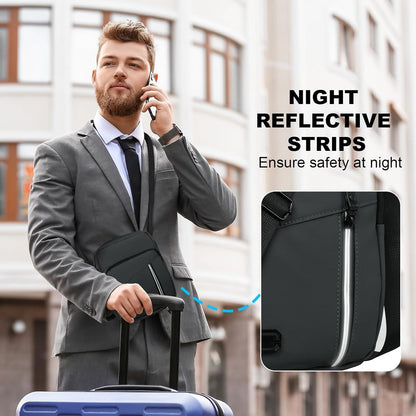 Herren Umhängetasche Wasserdicht Messenger Bag Multi Tasche