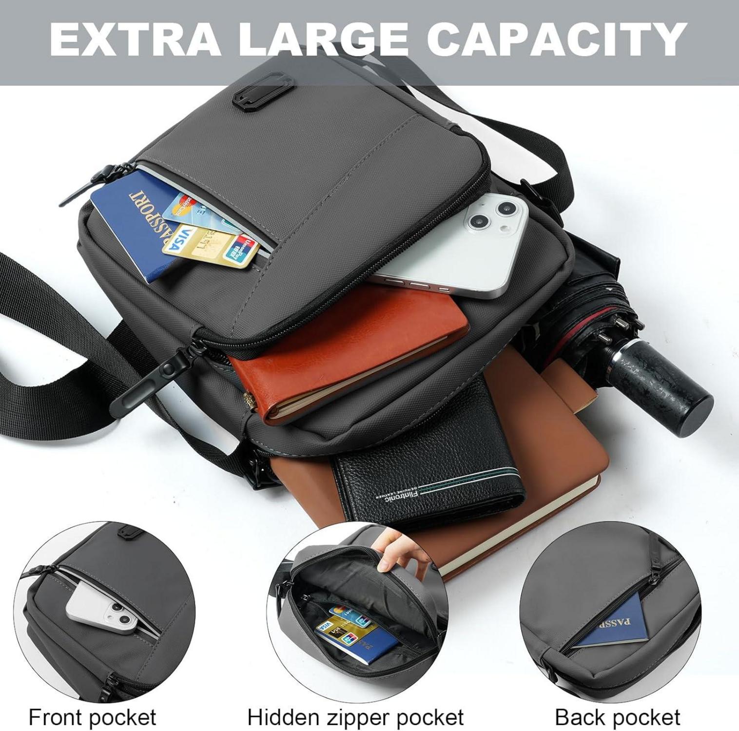 Herren Umhängetasche Messenger Bag Wasserdicht Crossbody für Alltag