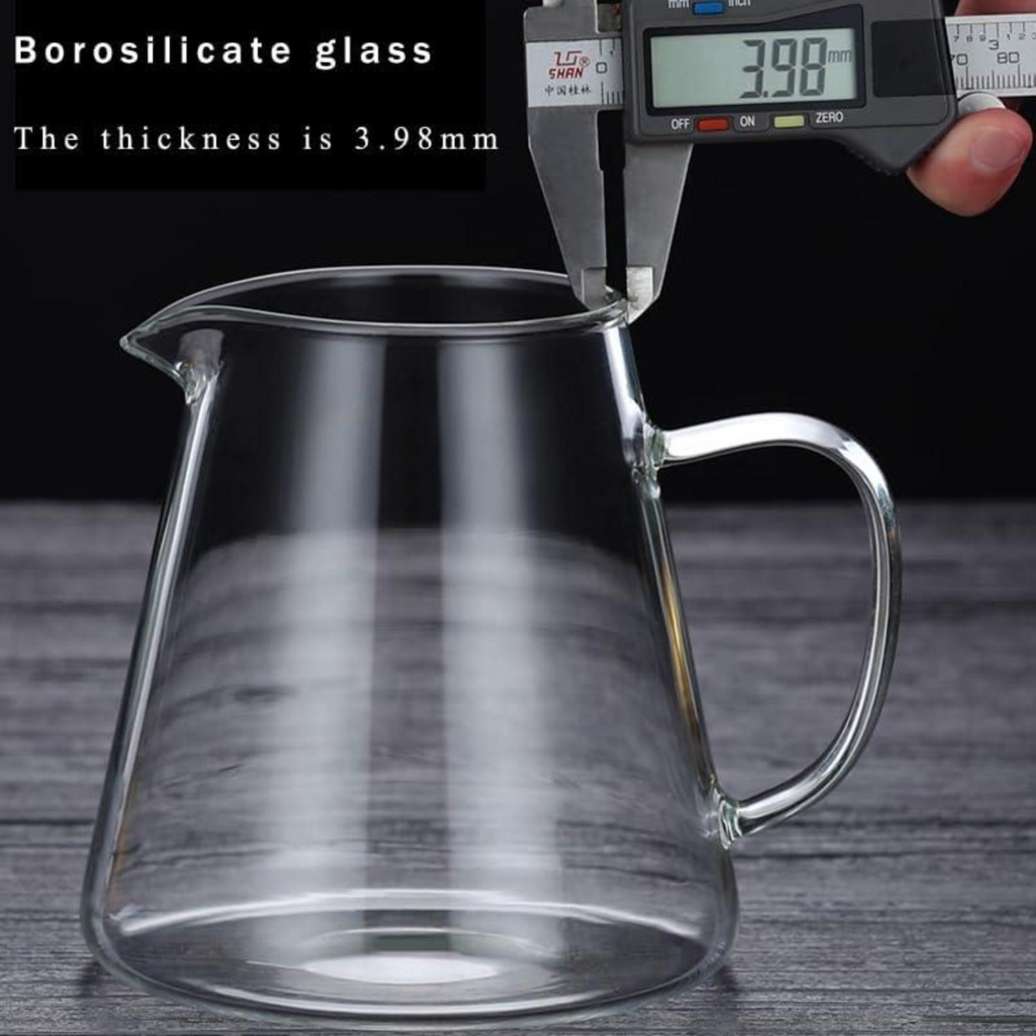 Glas Teekanne 950ml hitzebeständigem Edelstahl-Teesieb für Tee Kaffee