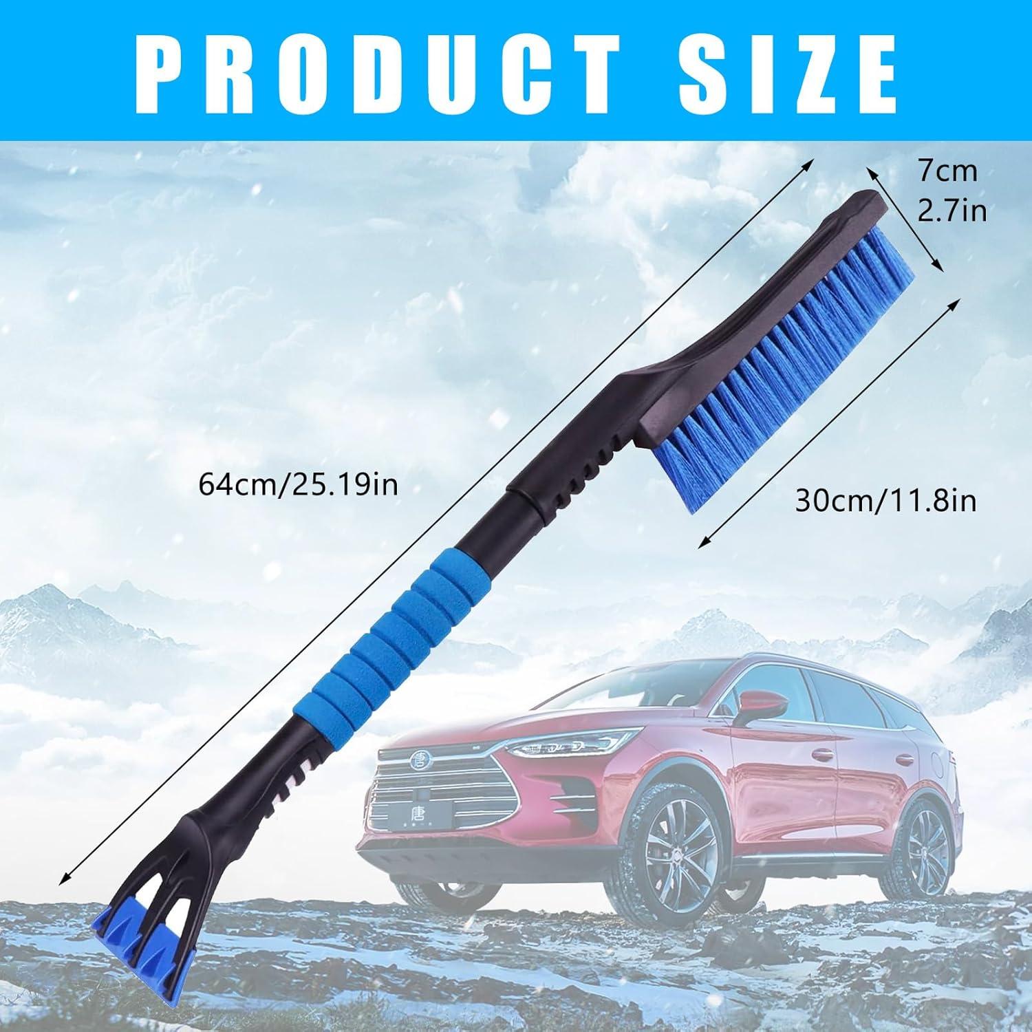 Eiskratzer Auto mit Besen, ausziehbar, für SUV, Blau