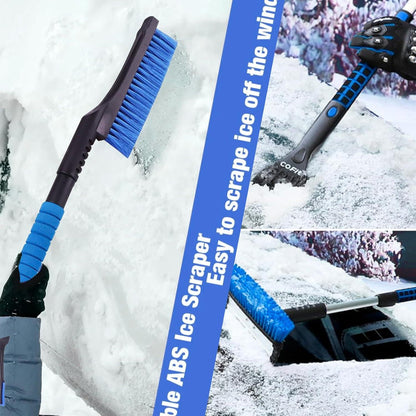 Eiskratzer mit Besen für Auto, 2-in-1, ausziehbar