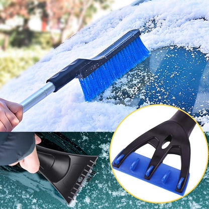 TONGXIYU Auto Eiskratzer 2-in-1 mit Besen ausziehbar Blau SUV LKW