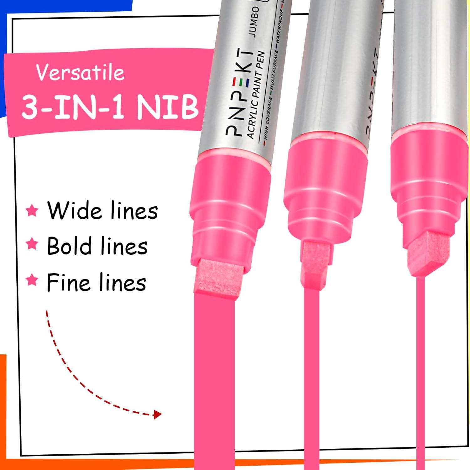 Acryl Paint Markers 12 Farben wasserfest Filzspitze 15mm