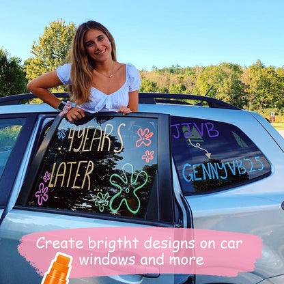 15 Acrylstift Marker Set 15mm Filzspitze 12 Farben wasserfest für Steine Holz