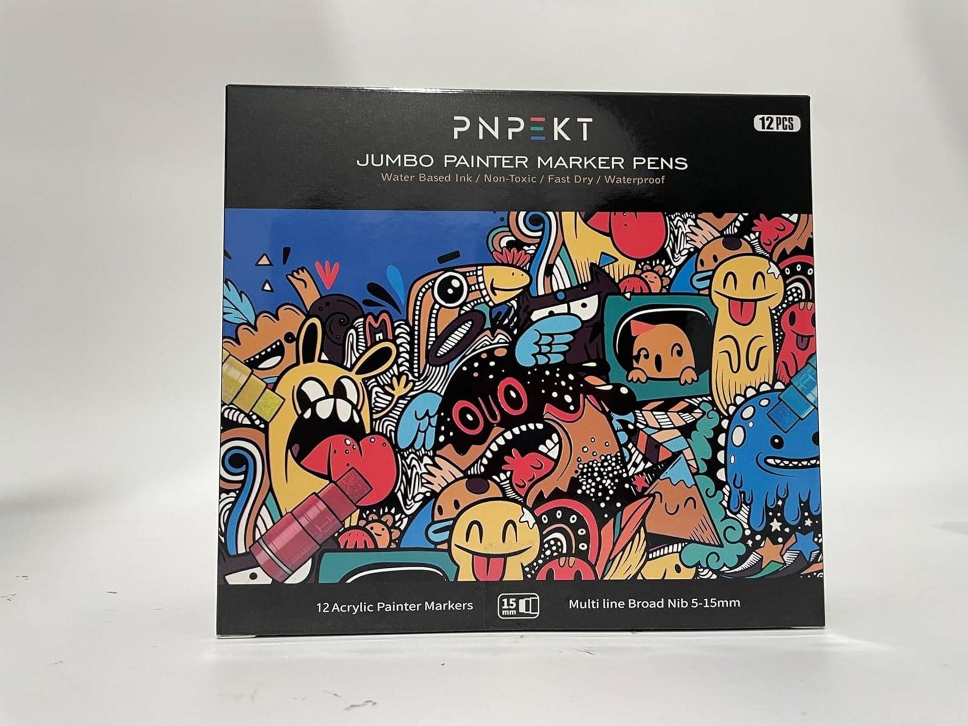 15mm Filzspitze 12 Farbe Acrylstifte wasserfest für Steine Wood