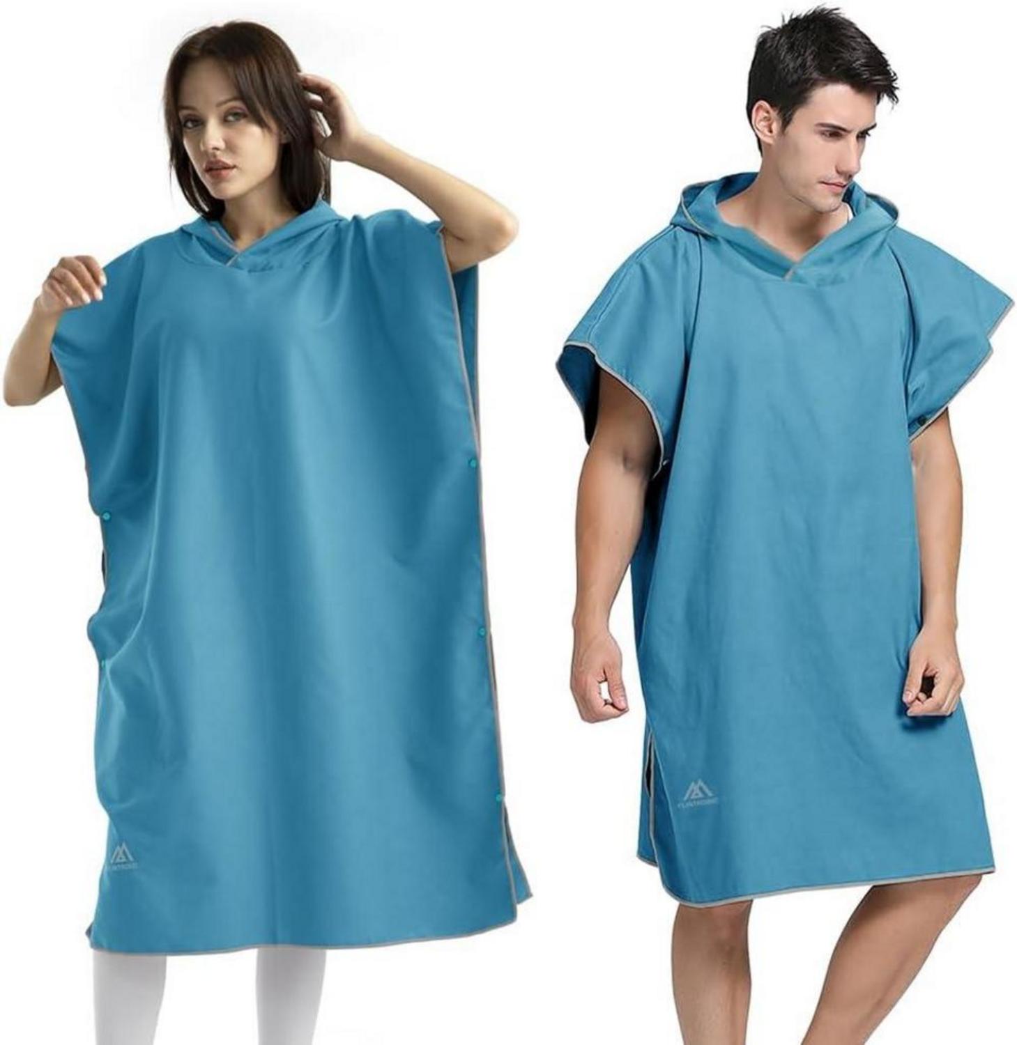 flintronic Mikrofaser Surf Poncho 110x80cm Hellblau #5