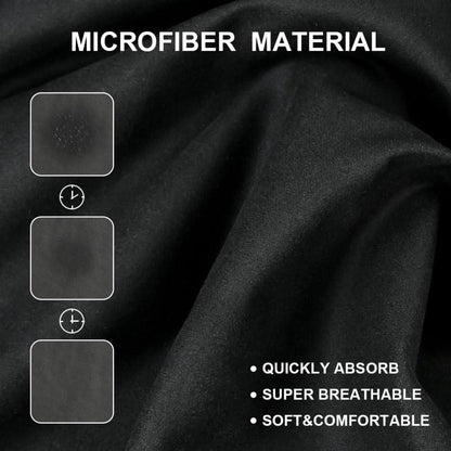 flintronic Handtuch Poncho Mikrofaser Surf Strandtuch 110x80cm Schwarz