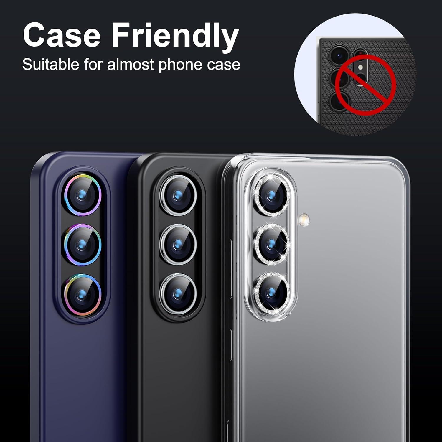 Kameraschutz für Samsung Galaxy S24 5G, 9H Härte, Blasenfrei, HD Metallglas