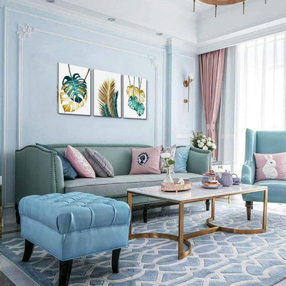 Pflanzen Bilder Wohnzimmer Deko Set Leinwand Wandbilder