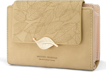 Damen Geldbörse Kunstleder Kleine Brieftasche Zipper Münzfach Solid