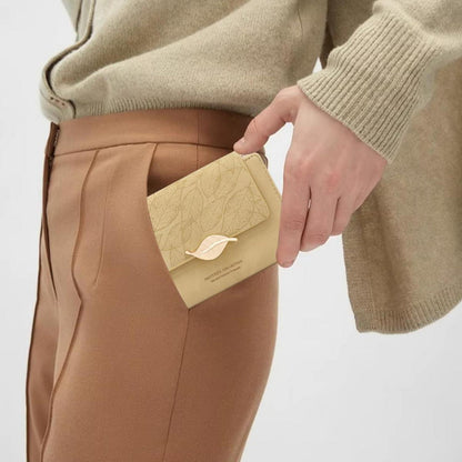 REETEE Damen Geldbörse Klein PU Leder Portemonnaie Viele Fächer Zipper