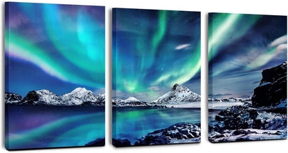 Aurora Borealis Norwegen Leinwandbilder Schlafzimmer 40x30cm