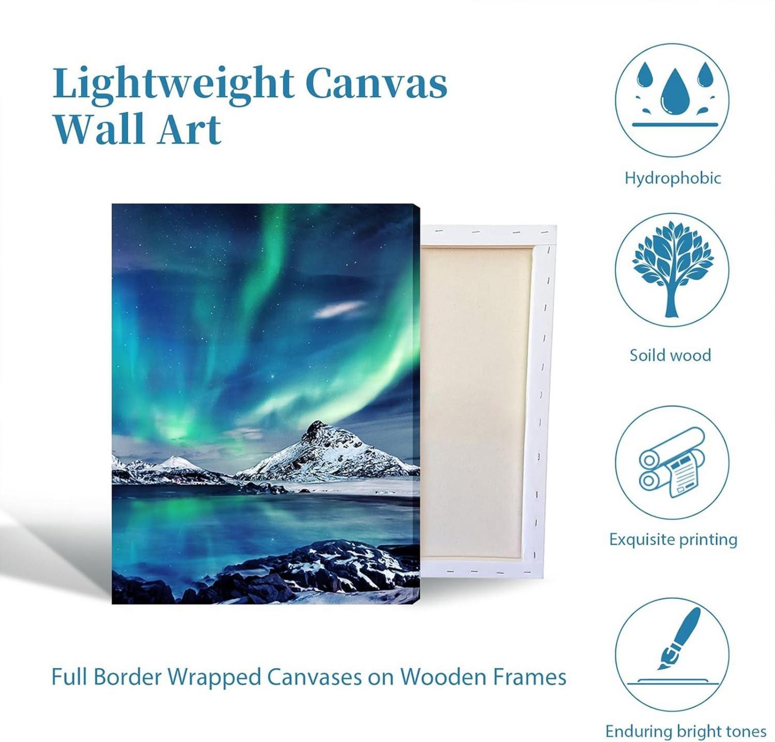 Aurora Borealis Norwegen Leinwandbilder Schlafzimmer 40x30cm