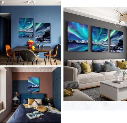 Aurora Borealis Nordlicht Norwegen 40x30 Leinwand Wandbilder