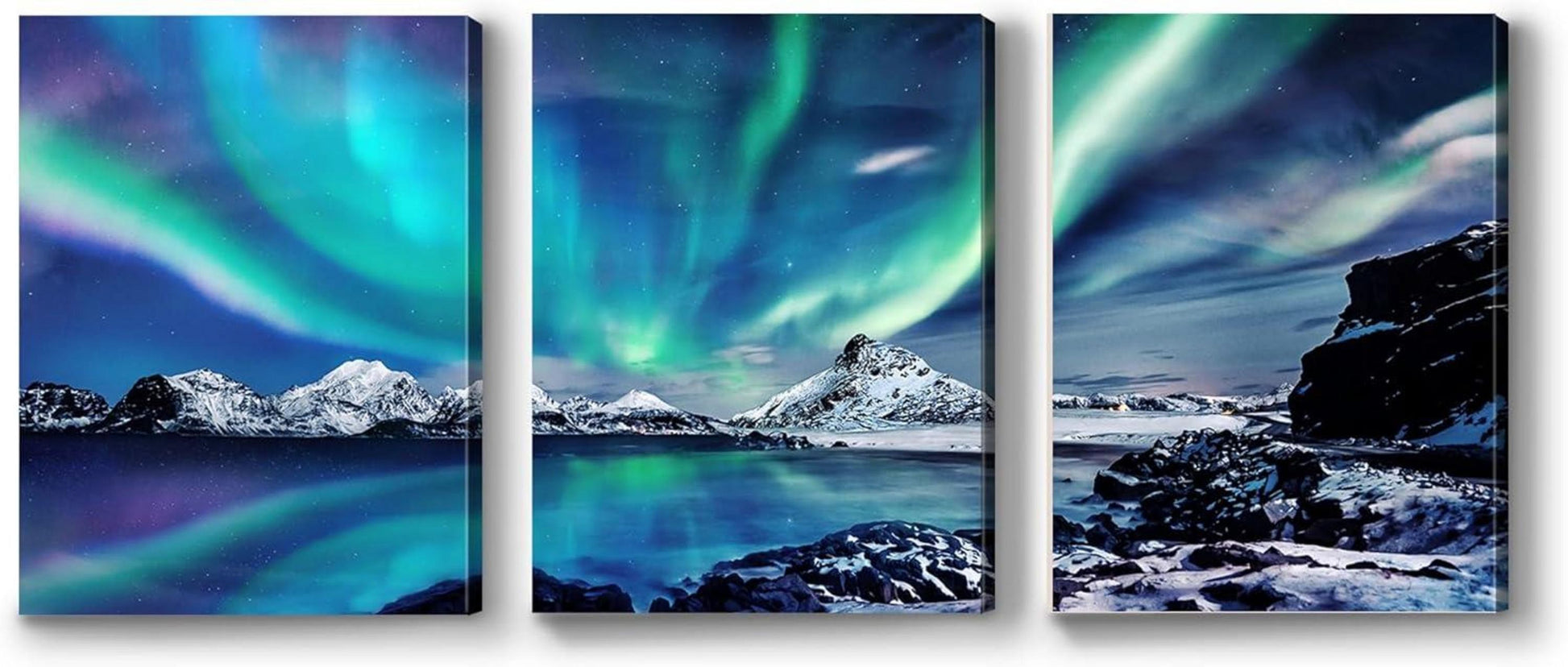Aurora Borealis Nordlicht Norwegen 40x30 Leinwand Wandbilder
