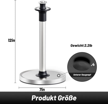 Küchenrollenhalter stehend elastische Struktur Saugnapf 27-29cm