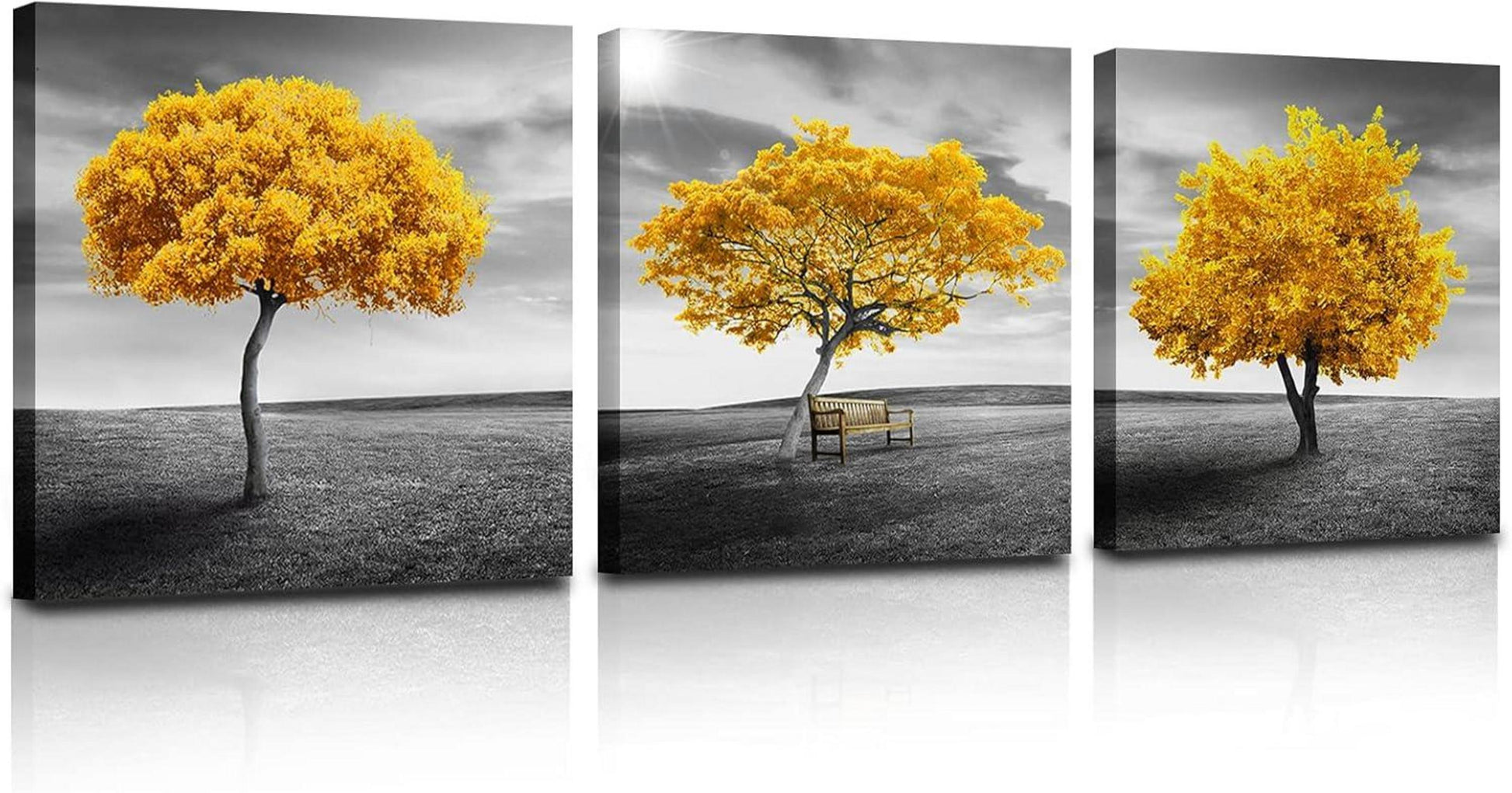 Moderne Gelbe Baum Wandbilder für Zuhause, Büro & Gastronomie