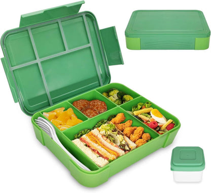 Brotdose mit Fächern 1300ml Auslaufsicher Bento Lunchbox Kinder