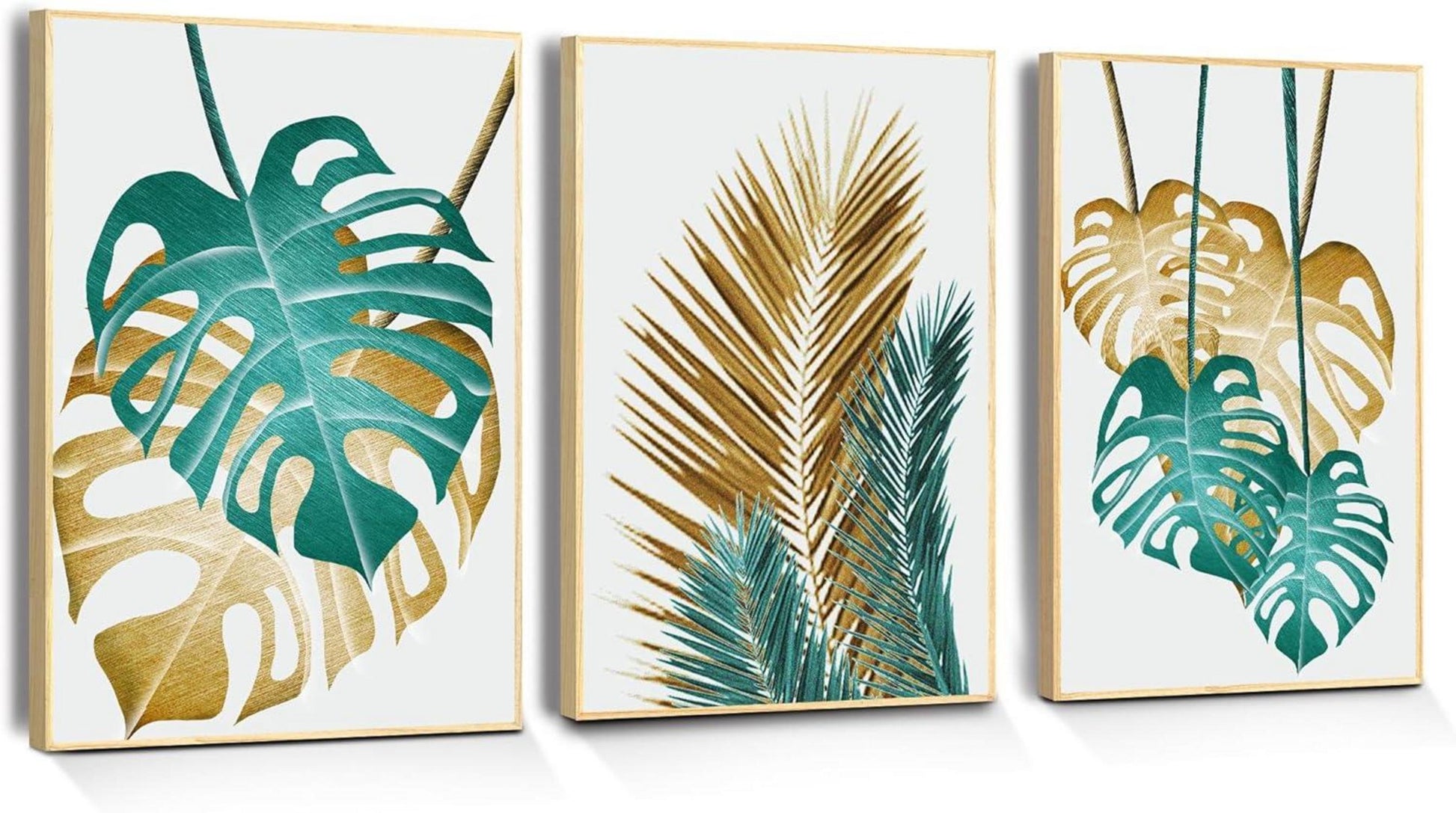 Pflanzenbilder mit Holzrahmen für moderne Wanddekoration