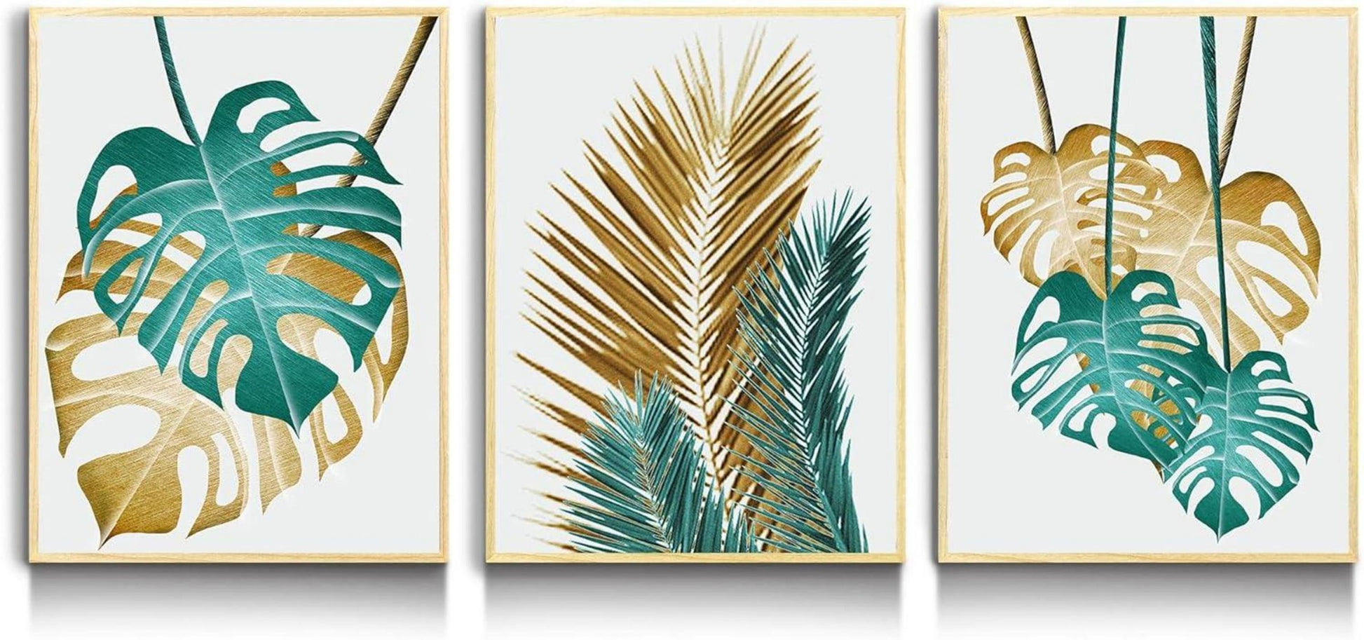 MHARTK66 Pflanzen Bilder Mit Rahmen Holz Wandbild Wohnzimmer Schlafzimmer 40x30