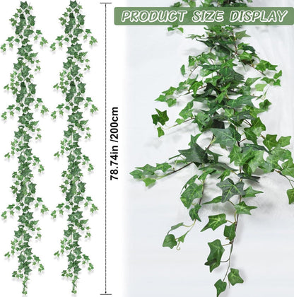 Künstlicher Efeu Girlande Grün 200cm Hängepflanze Kunst