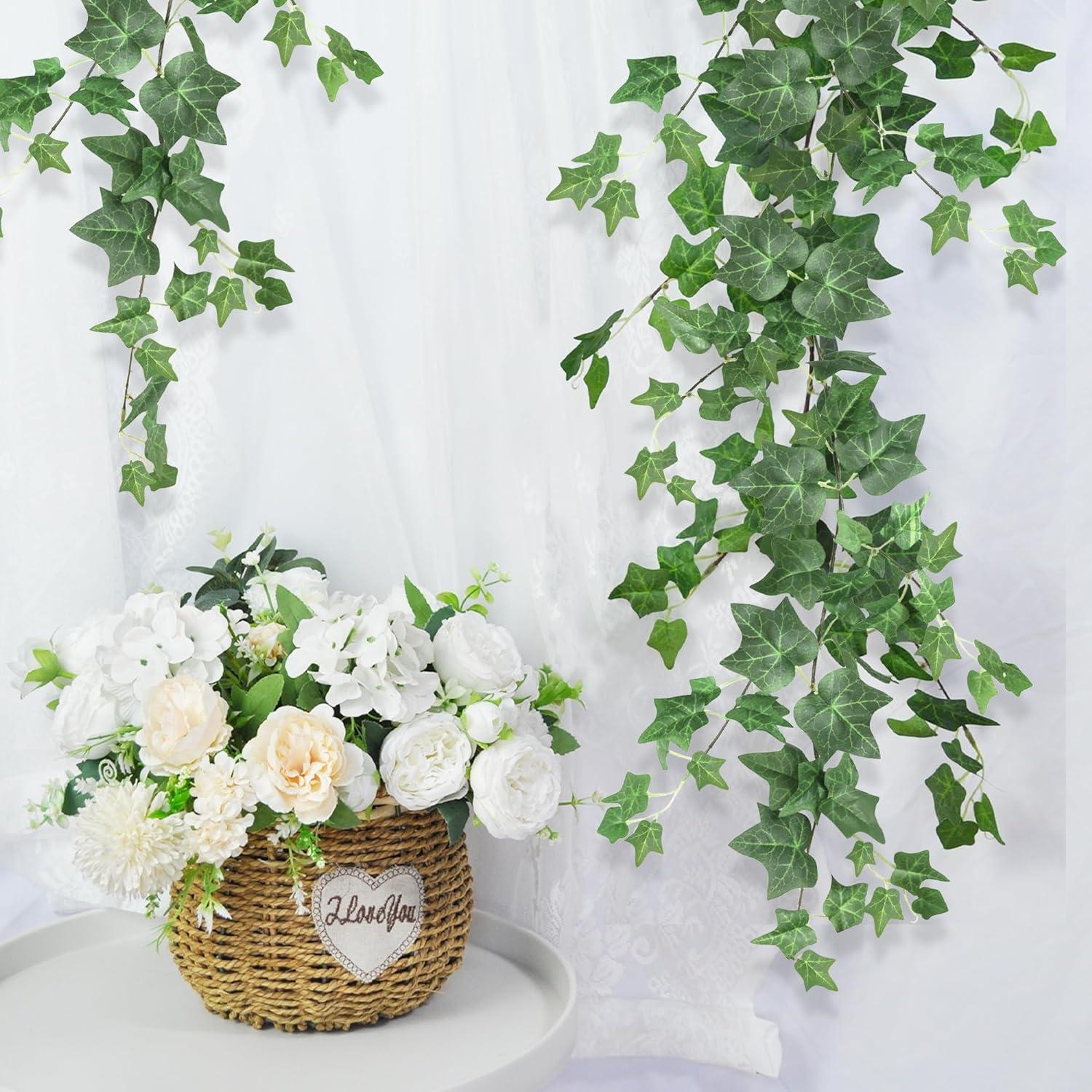 Künstlicher Efeu Girlande Grün 200cm Fake Efeu Hängepflanze Ranken Pflanzen Hängend EfeugirlandetokenId289530