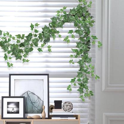 2er Set Künstlicher Efeu Girlande 200cm Grün - Kunst Pflanzen Hängend für