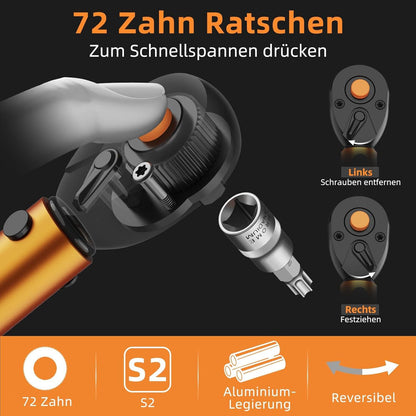 Drehmomentschlüssel Fahrrad Set 1/4 Zoll 1-25 Nm Ratsche