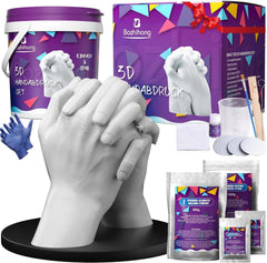3D Handabdruck Set für Paare - Gipsabdruck Geschenk Set