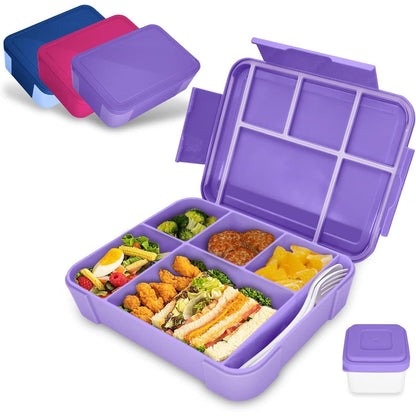 Brotdose Kinder mit Fächern 1300ml Auslaufsichere Bento