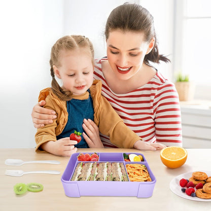 Brotdose Kinder mit Fächern 1300ml Auslaufsichere Bento