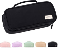 Großes Federmäppchen Organizer Schwarz Canvas Mädchen