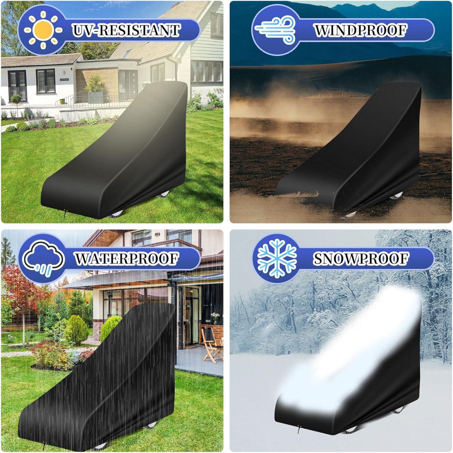 Rasenmäher Abdeckung wasserdicht 140x56x103cm Oxford Schwarz