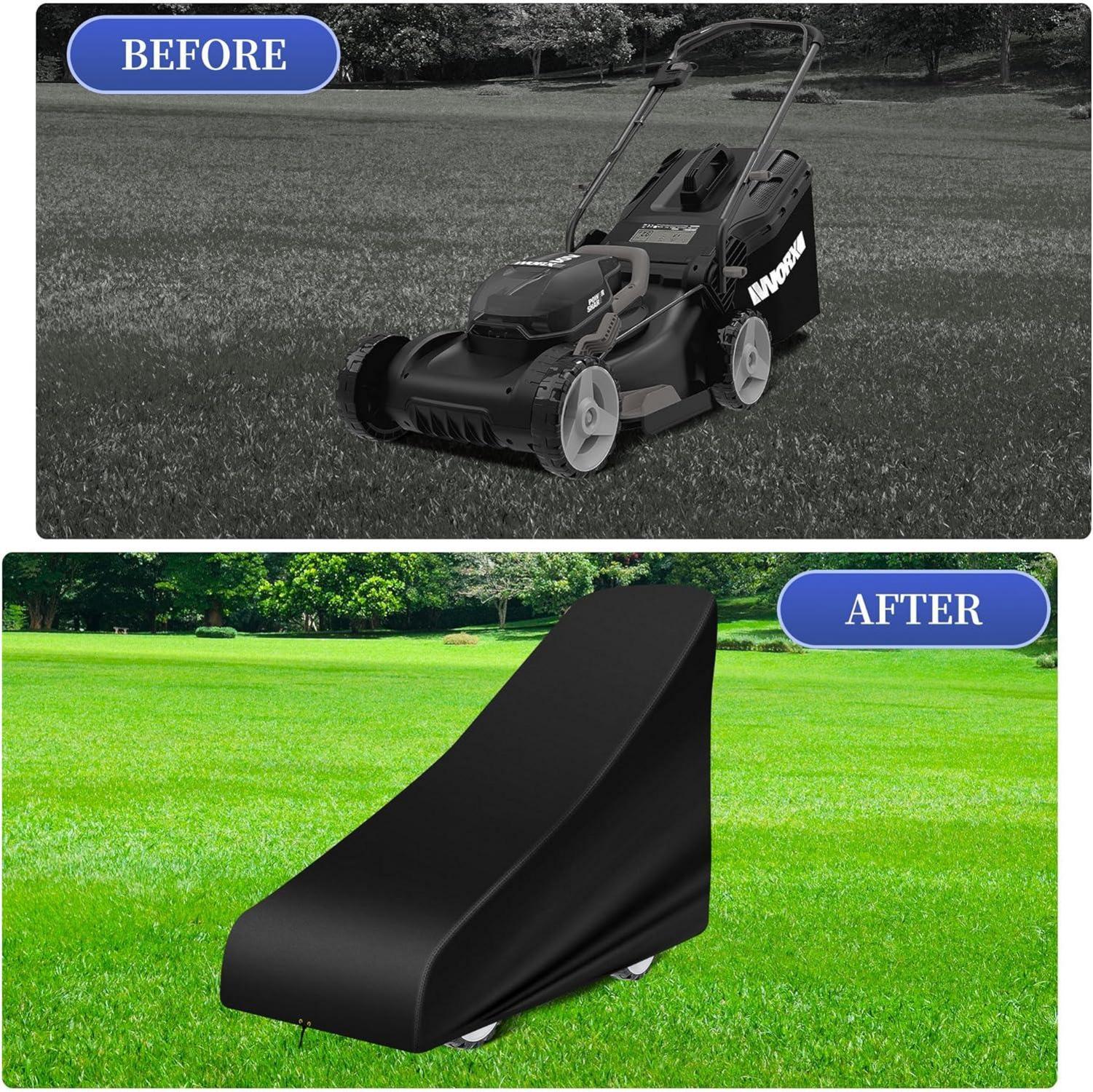 Rasenmäher Abdeckung wasserdicht 140x56x103cm Oxford Schwarz