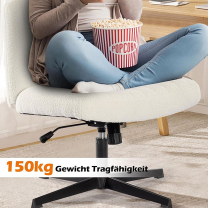 Bürostuhl Ohne Armlehnen Höhenverstellbar Schreibtischstuhl Stuhl 150KG Kissen