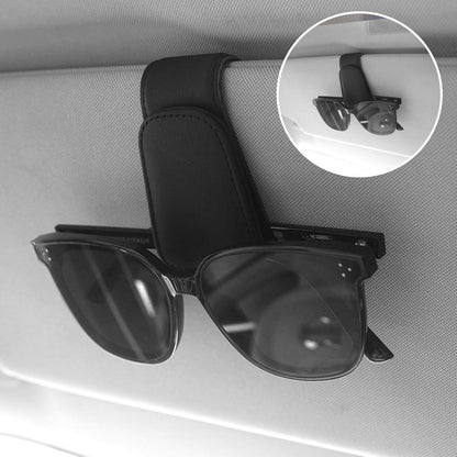 Anwlki Auto Sonnenbrillenhalter Schwarz Leder 2er Pack