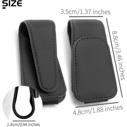 Anwlki Auto Sonnenbrillenhalter Schwarz Leder 2er Pack