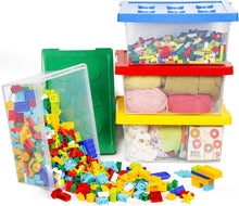 Aufbewahrungsbox für Spielzeug - 4er Set Stapelbarer Kunststoffboxen