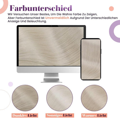 Blond Clip in Haarverlängerung Echthaar 60cm Platinblond